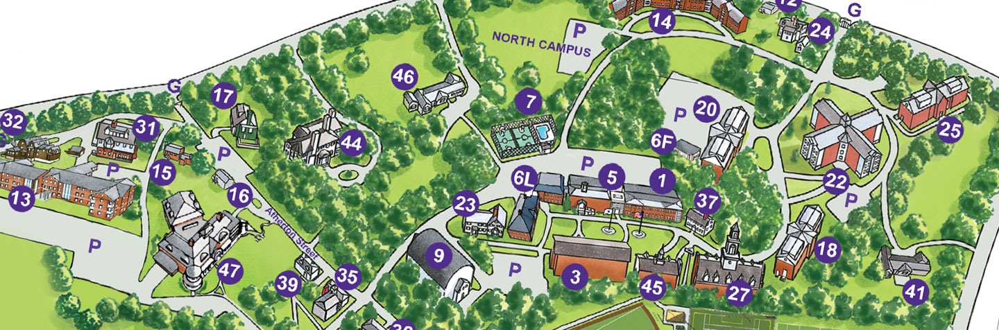 Curry College Campus Map
