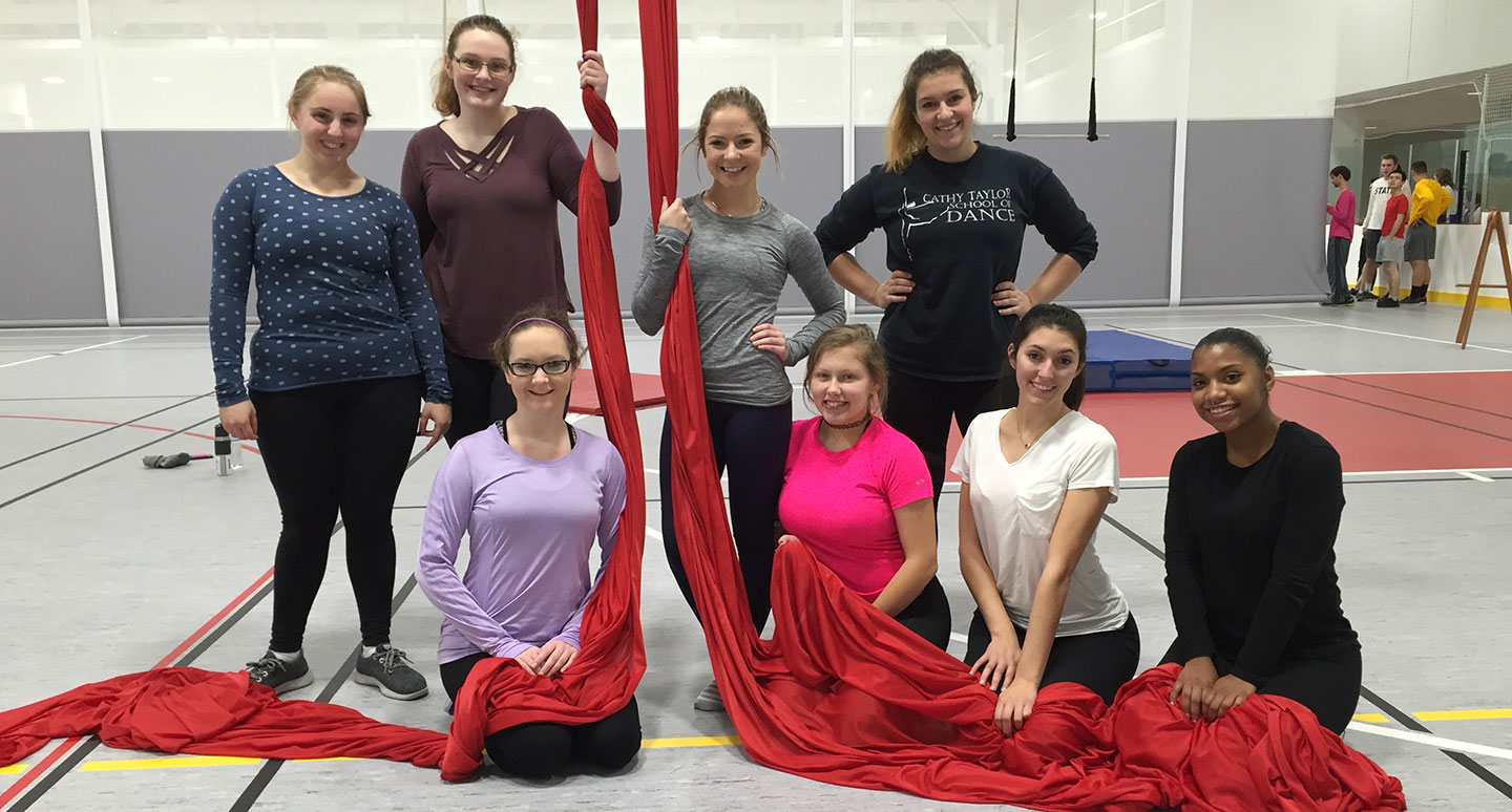 Students and faculty regularly attend Aerial Dance master classes in Boston. 
