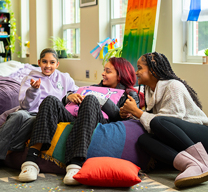 Students hang out at the Diversity Center