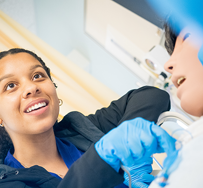 School of Nursing Students Using Hands-On Practice in Simulation Lab