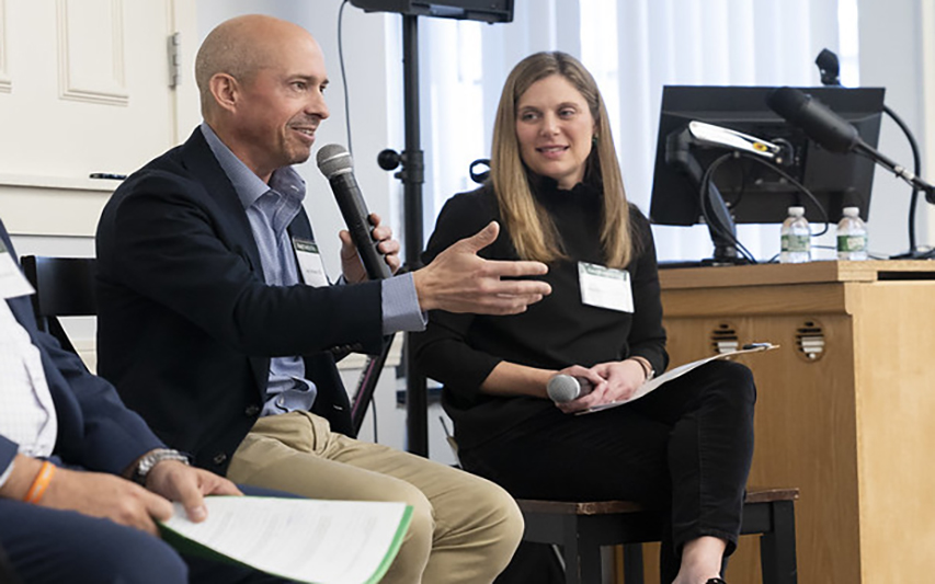 President Jay Gonzalez speaking on a panel