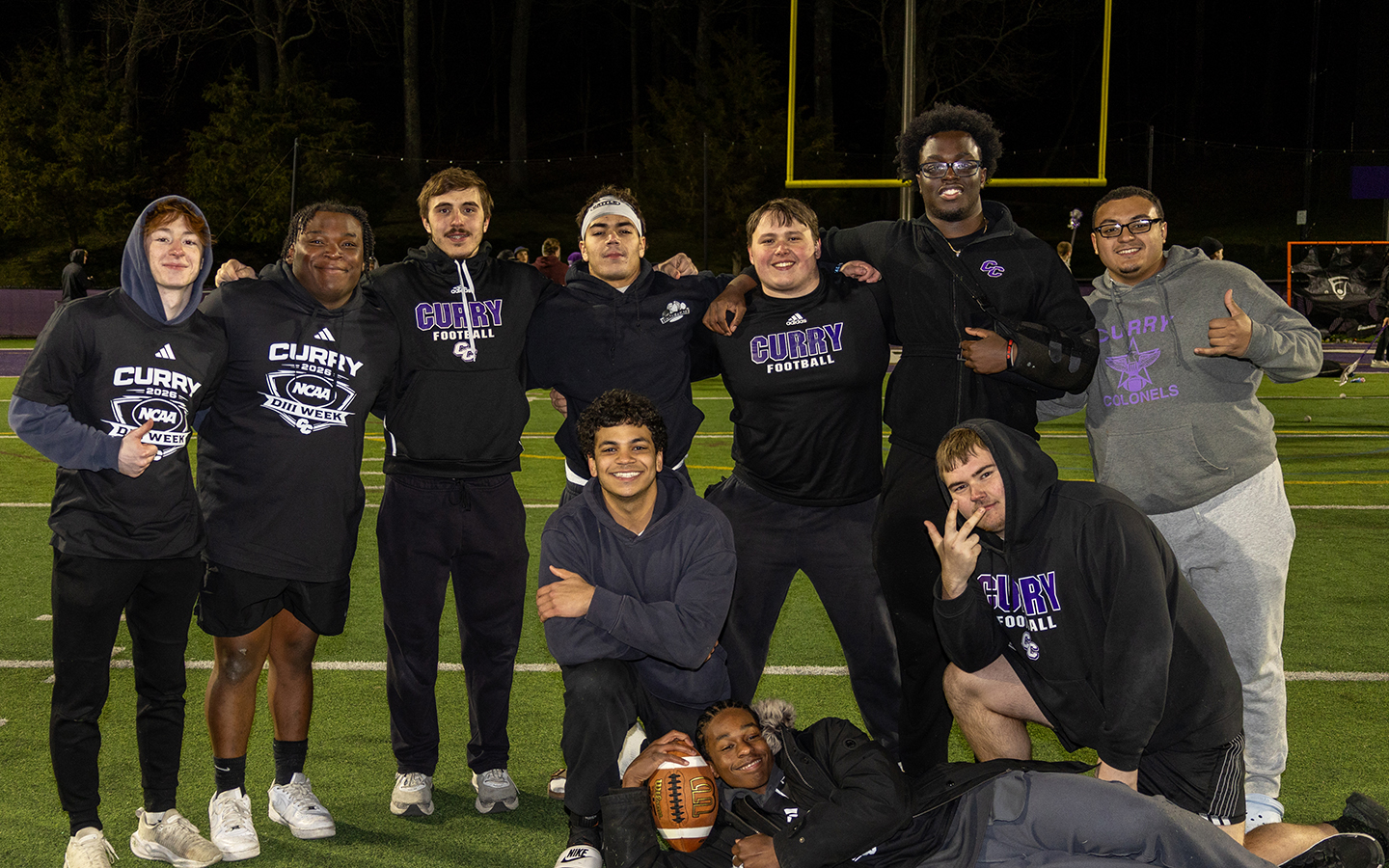 Students pose on Katz Field