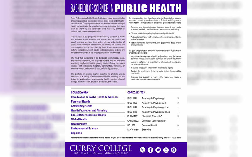 Bachelor of Science in Public Health brochure