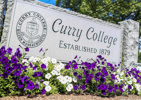 Curry College Front Gate Sign