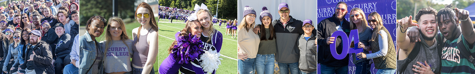 A collage of images from Homecoming and Family Weekend throughout the years