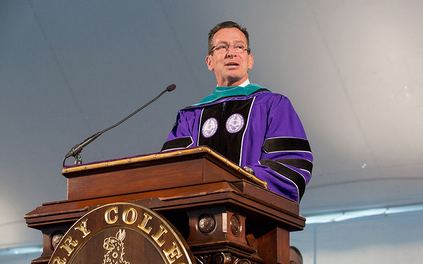 Connecticut Governor Dannel P. Malloy delivers Commencement Address