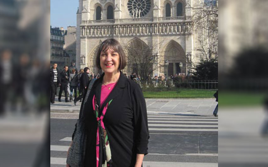 Foreign Language Senior Lecturer Jeanette DeJong in Paris.