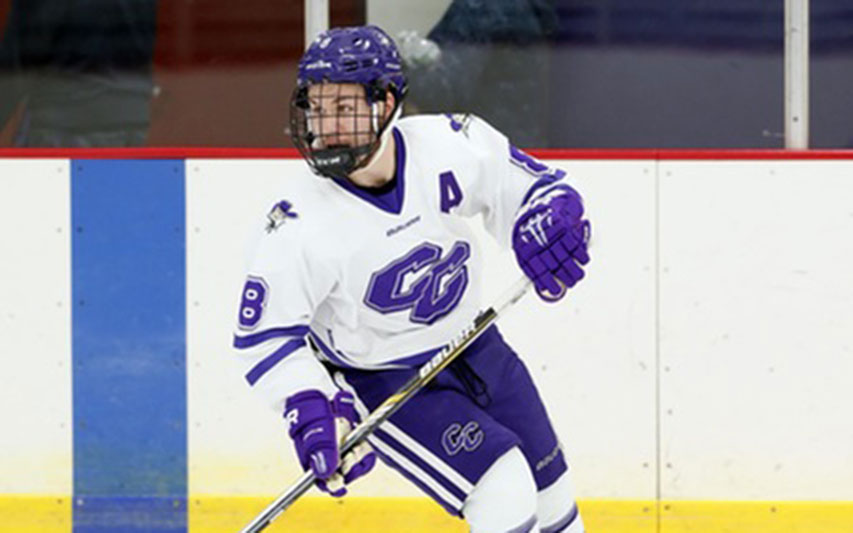 Jake Heisinger, Class of 2017, plays hockey.