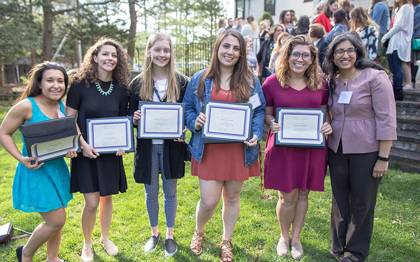 Curry College students and their mentors at Dean's List Honor Reception.