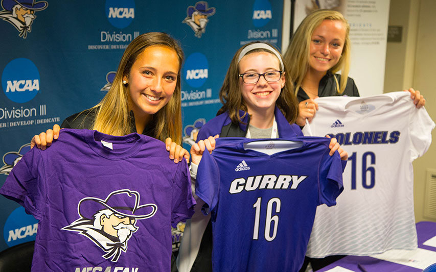 The Curry Women’s Soccer Team welcomed Emily Gallo to the Colonels family during a special "Draft Day" ceremony.