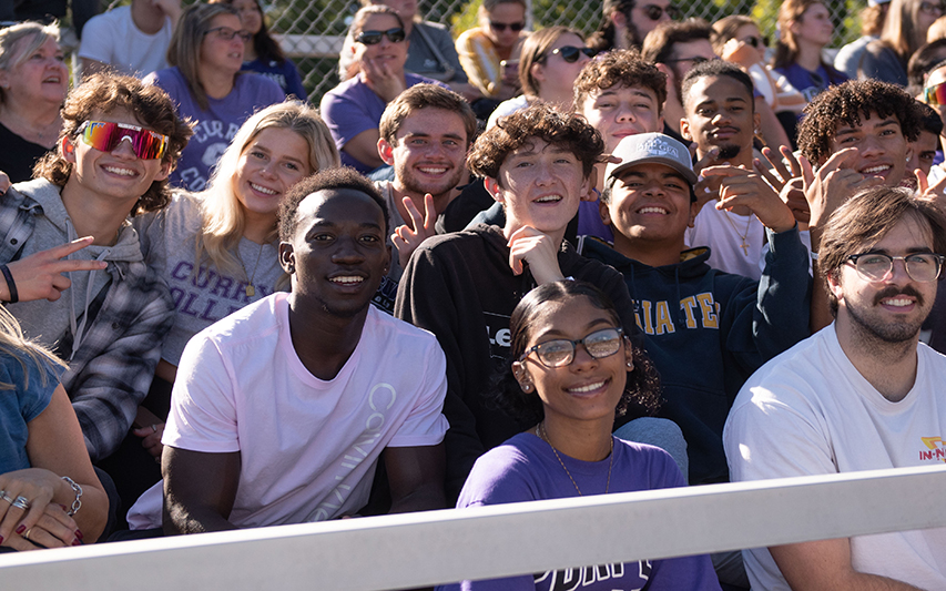 Students Smiling at Katz Field for 2022 Homecoming