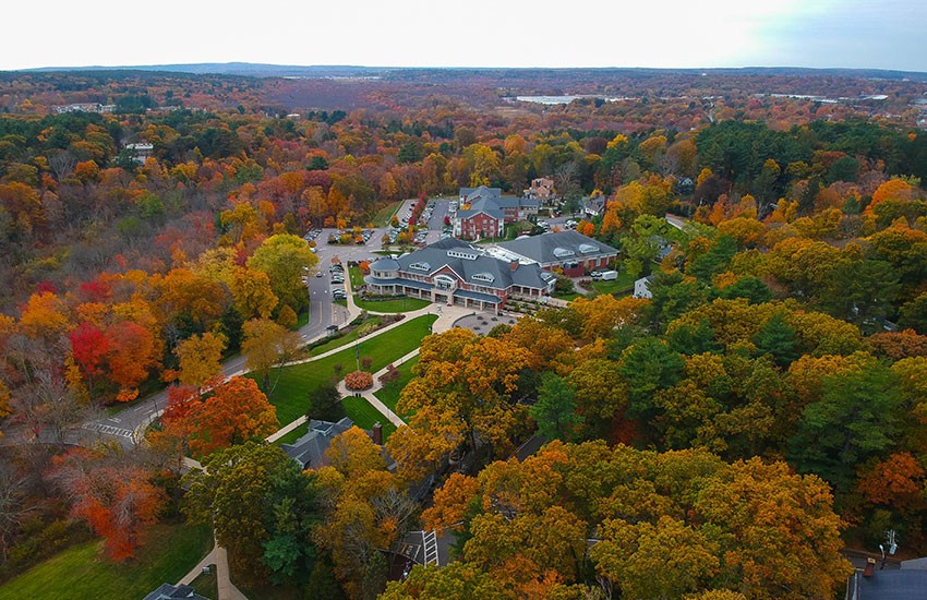 Curry College Campus in Autumn