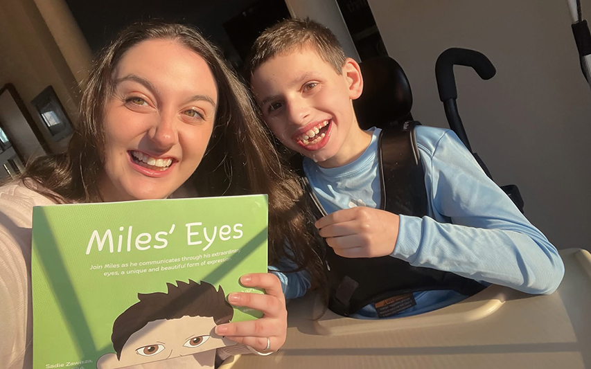 Sadie and Miles Post with her New Book