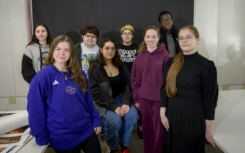 Graphic Design Students Pose at PRC