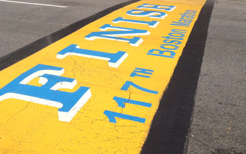 Boston Marathon finish line