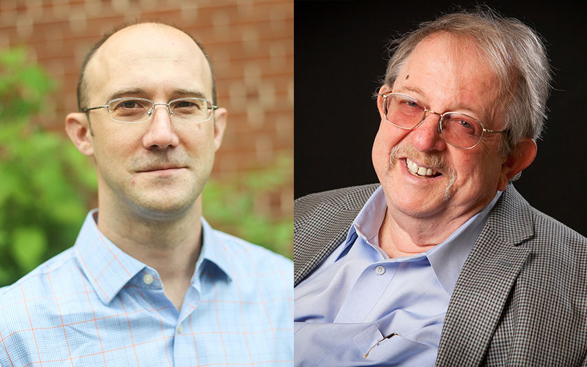 Philosophy and Religion facultty members Senior Lecturer Robert Smid and Professor Leslie Muray