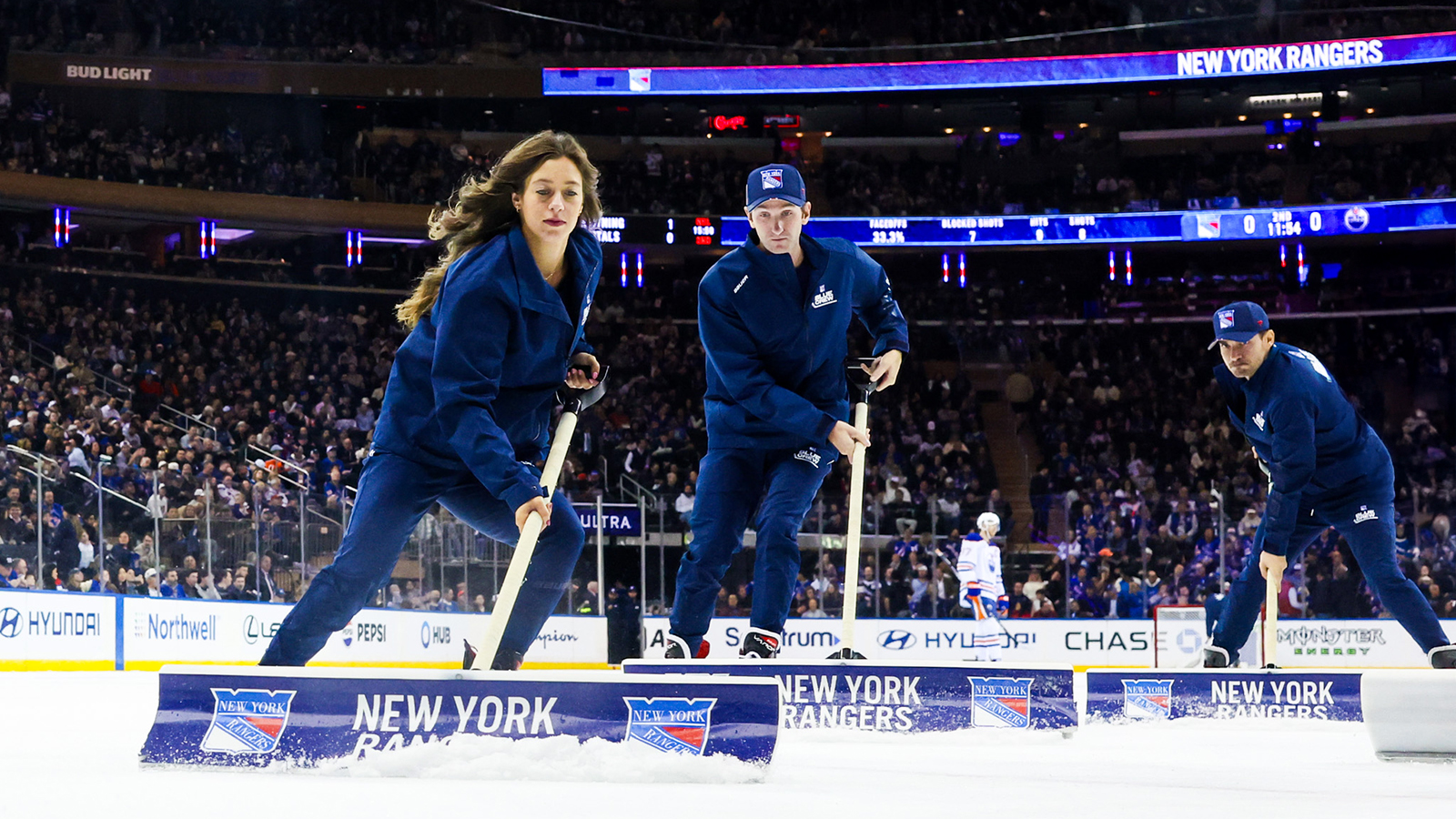 Danielle Reid skates on the ice at Madison Square Garden