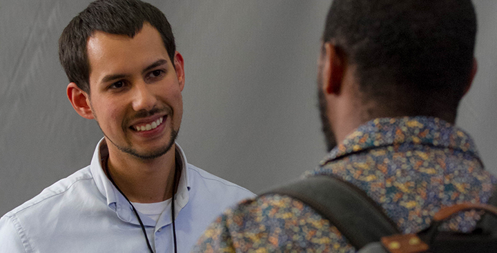 A Curry College alumnus mentors a Curry College student