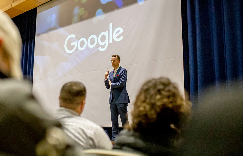 Marketing Class in a lecture about Google digital strategy