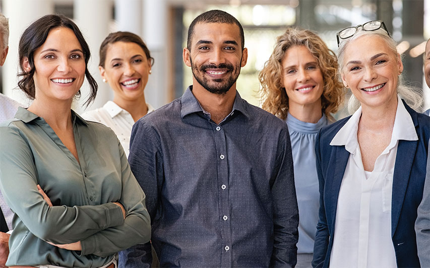 A diverse group of individuals representing the M.Ed. in DEI program