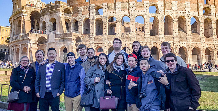 Curry College students study away in Italy