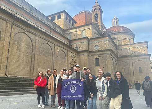 Curry students and Faculty in Florence, Italy - January 2024