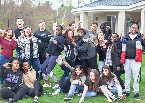 Curry students vibing on camera