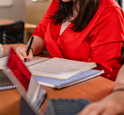 Student in the Compass program studies in the PAL AT Center