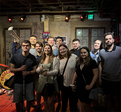 Curry College students pose for a picture in New Orleans