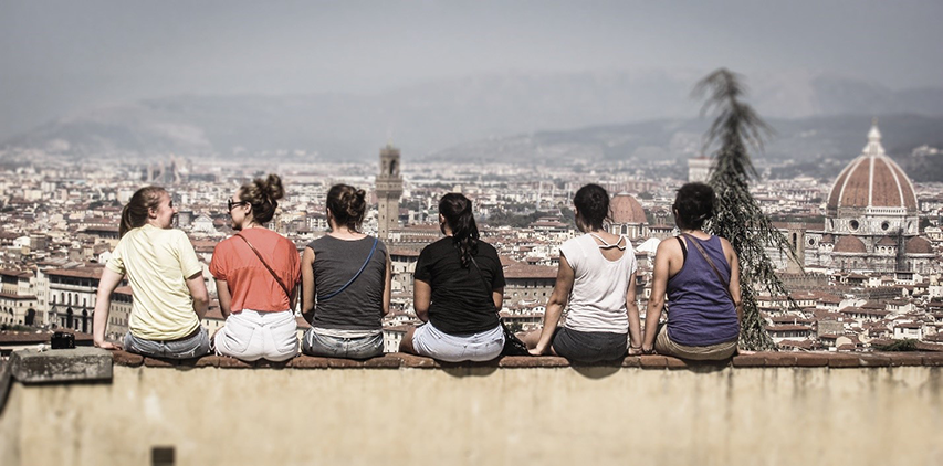 Students in Florence, Italy