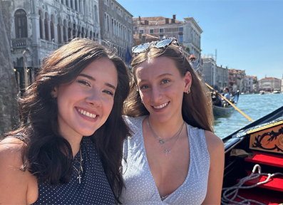 Ella Hayward and friend in Italy