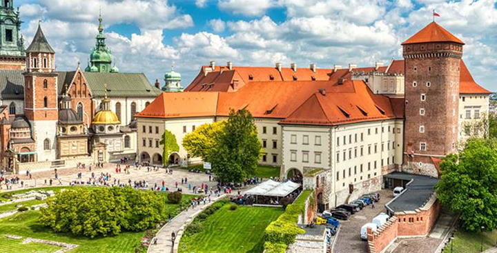 A rendering of a Polish village