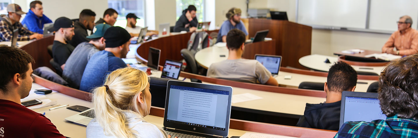 Students at Curry College pursuing a Business Degree