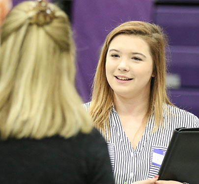 A Curry College student interns at the TD Garden for the Boston Celtics