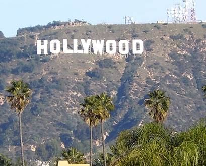 The Hollywood sign in Los Angeles, California