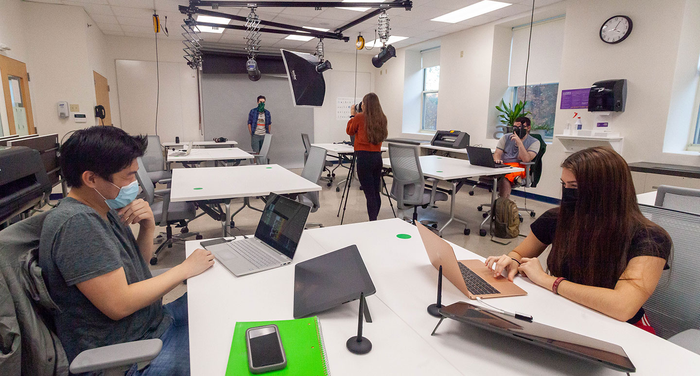 A rendering of the new Curry College Graphic Design studio
