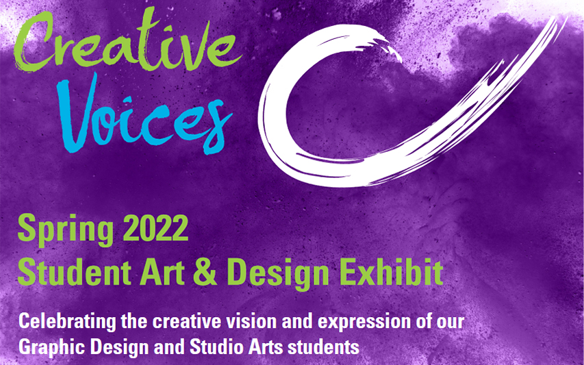 Spring 2022 Student Art & Design Exhibit poster