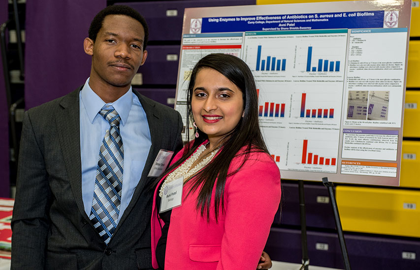 Curry College students present their Undergraduate Scientific Research at the Academic Forum
