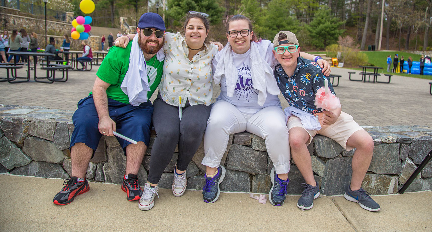 Students pose for a photo during Spring Weekend