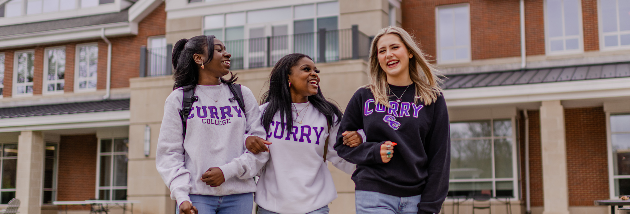 Curry College students take a walk on campus