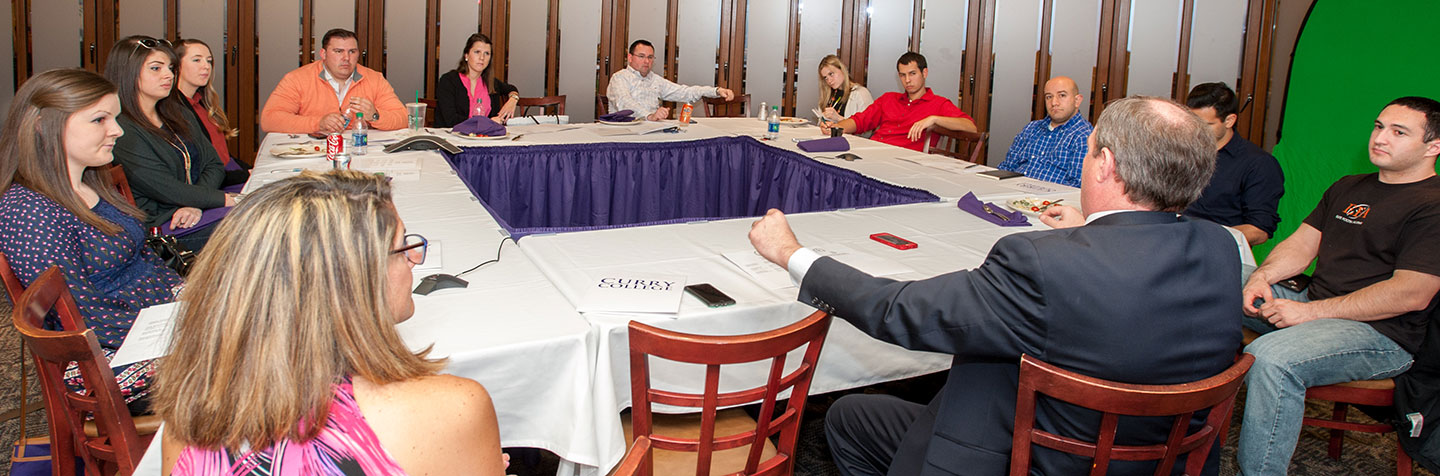 Contact Curry College Alumni relations representatives at Keith Alumni House (pictured)
