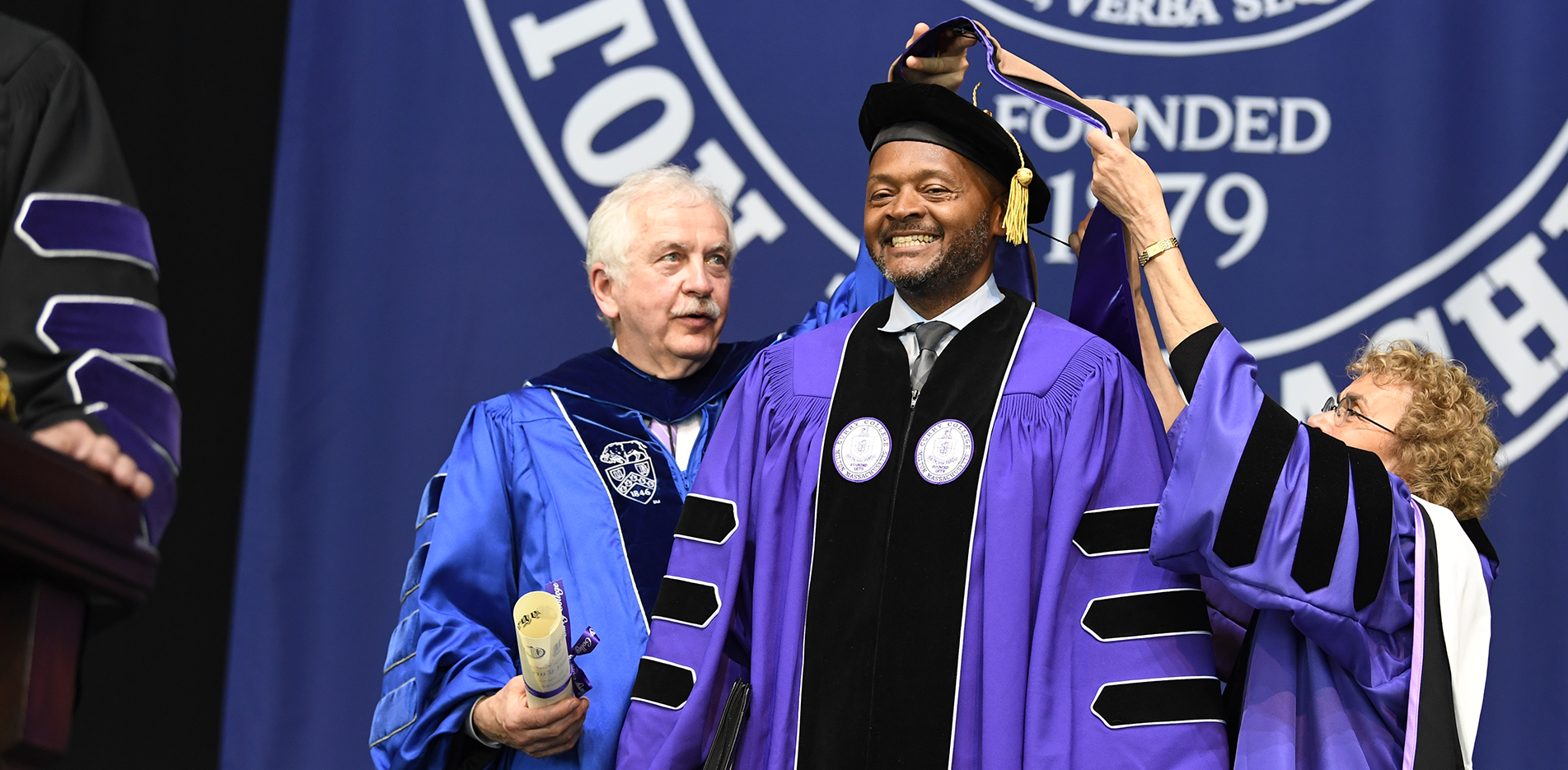 Michael Curry, Esq., Hon. '22 awarded honorary degree at Curry College Commencement