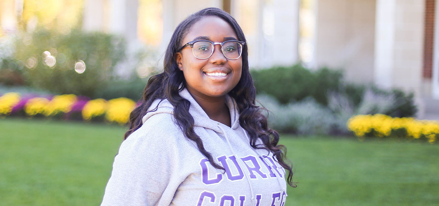 Cotdell Tuning, student pursuing a Biology Degree at Curry College