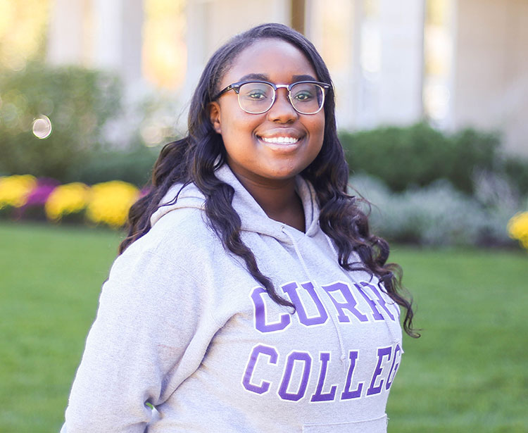 Cotdell Tuning, student pursuing a Biology Degree at Curry College