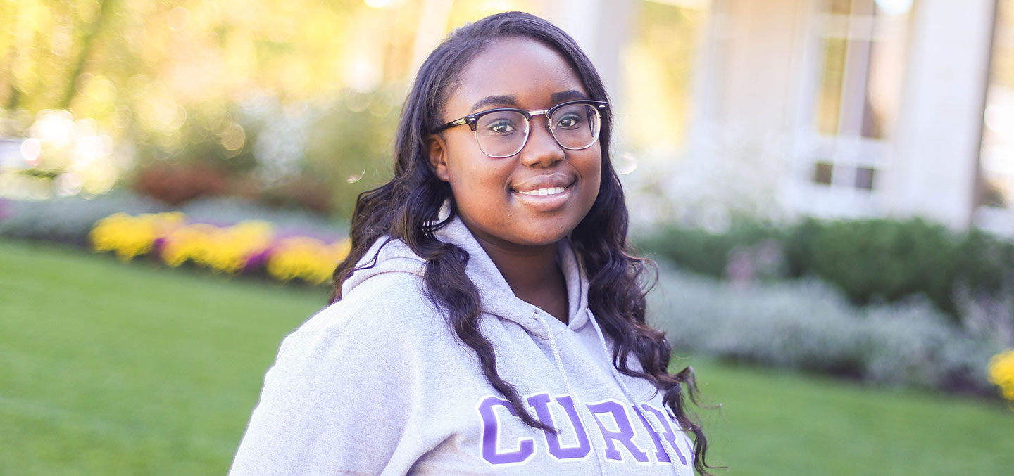 Cotdell Tuning, student pursuing a Biology Degree at Curry College