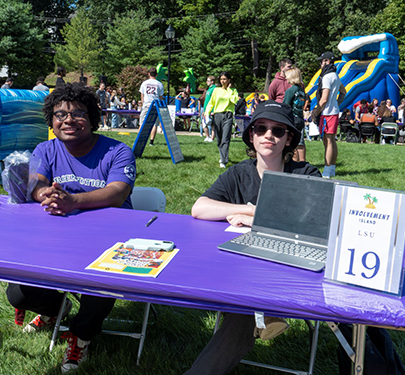 LSU member at the Student Involvement Fair 