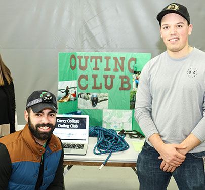 Outing Club members at the Student Involvement Fair