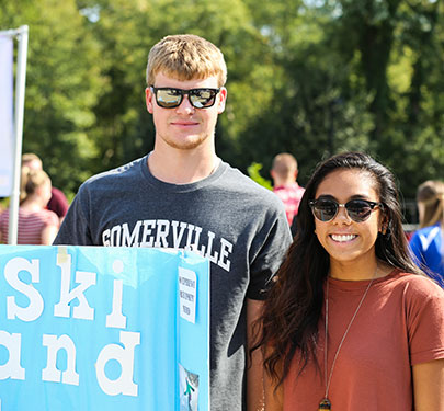 Ski and Snowboard Club members at the Student Involvement Fair