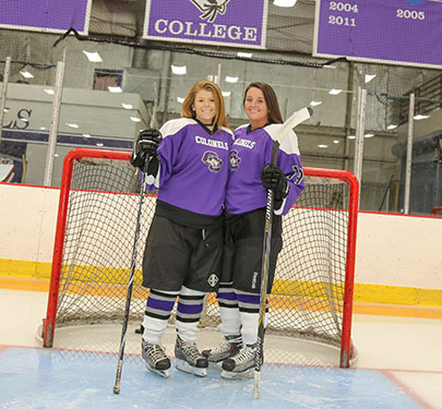 Women's Ice Hockey members at Ulin Rink