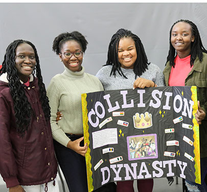 Collision Dynasty members at the Student Involvement Fair